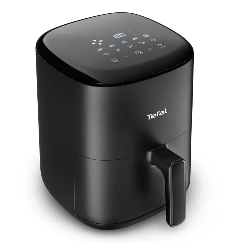Heteluchtfriteuse Tefal Easy Fry EY145810 — 3 L inhoud, 1300 W, touchbediening, lcd-display, zwart