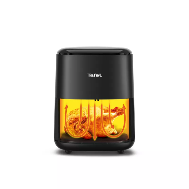 Heteluchtfriteuse Tefal Easy Fry EY145810 — 3 L inhoud, 1300 W, touchbediening, lcd-display, zwart