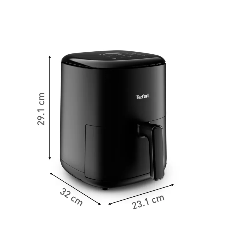 Heteluchtfriteuse Tefal Easy Fry EY145810 — 3 L inhoud, 1300 W, touchbediening, lcd-display, zwart