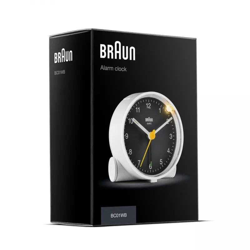 Braun BC01WB kwartswekker zwart, wit