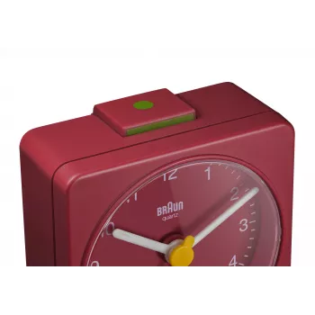 Braun BC02R wekker kwartshorloge rood
