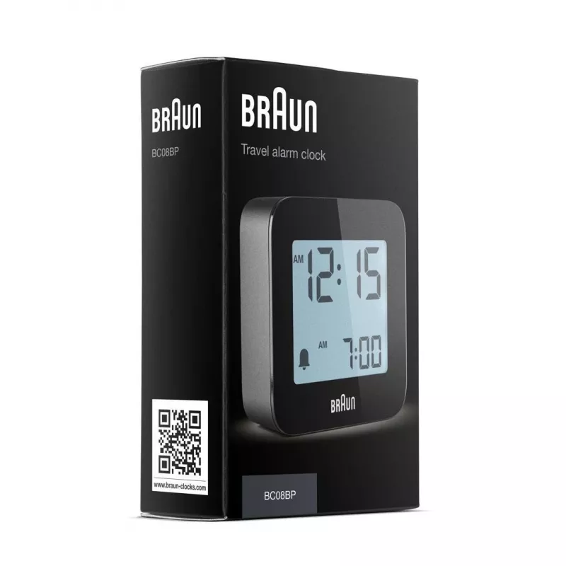 Braun BC08 digitale wekker zwart