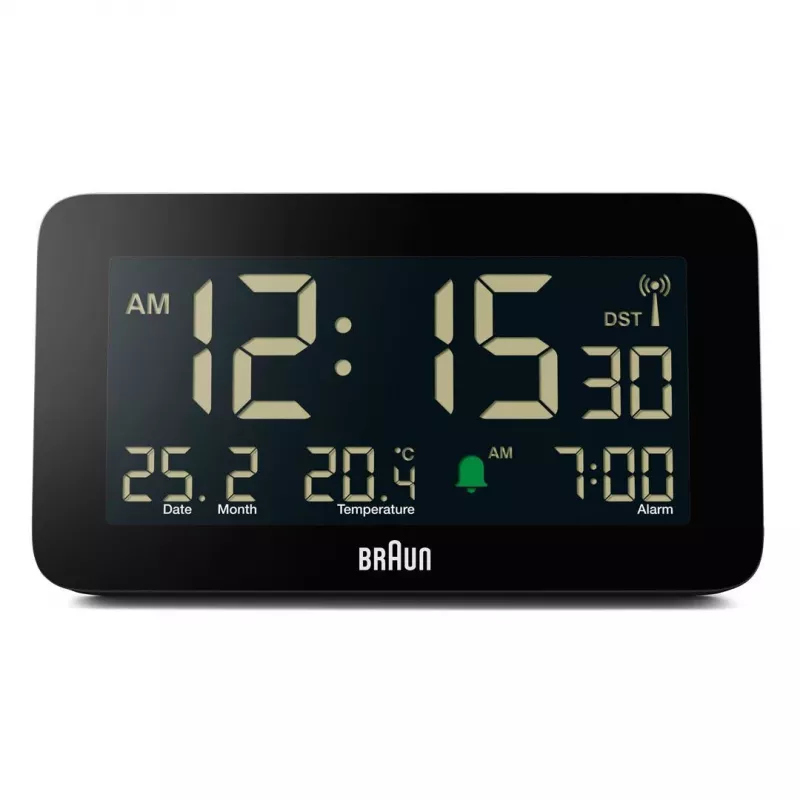 Braun BC10 digitale wekker zwart