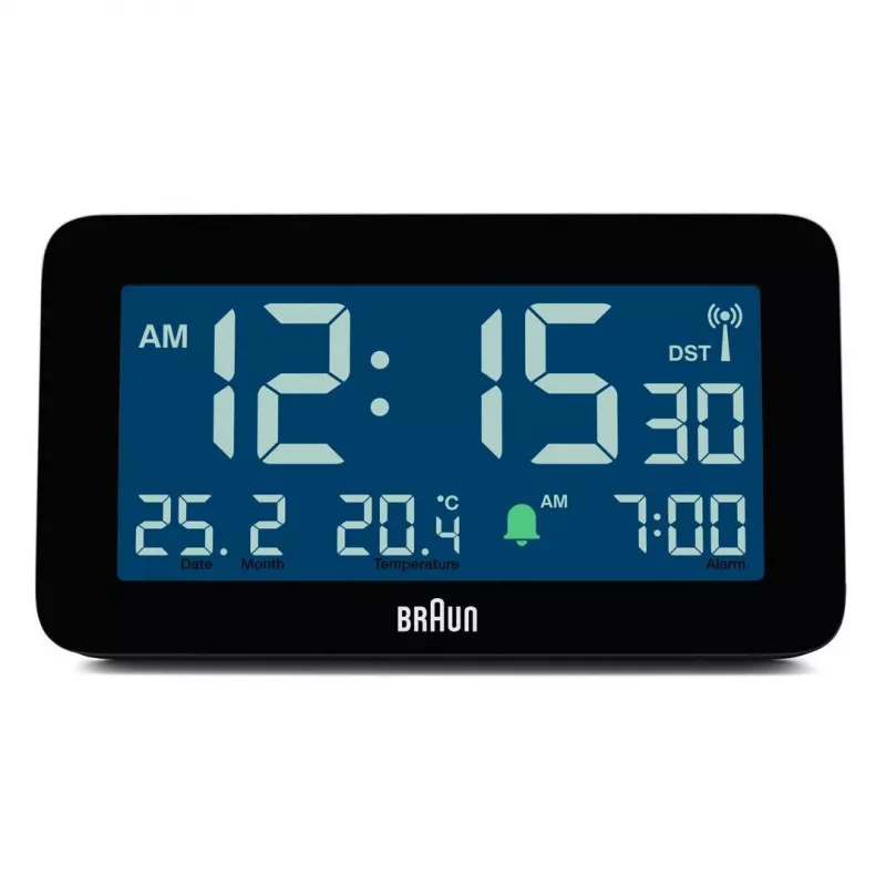 Braun BC10 digitale wekker zwart