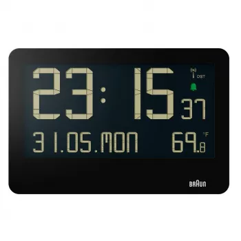 Braun BC14B-DCF wand-/tafelklok radiografische wekker rechthoekig zwart