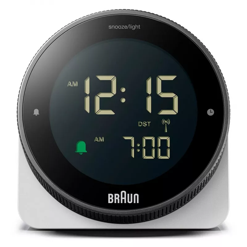Braun BC24W-DCF wand-/tafelklok radiografische wekker rechthoekig zwart, wit