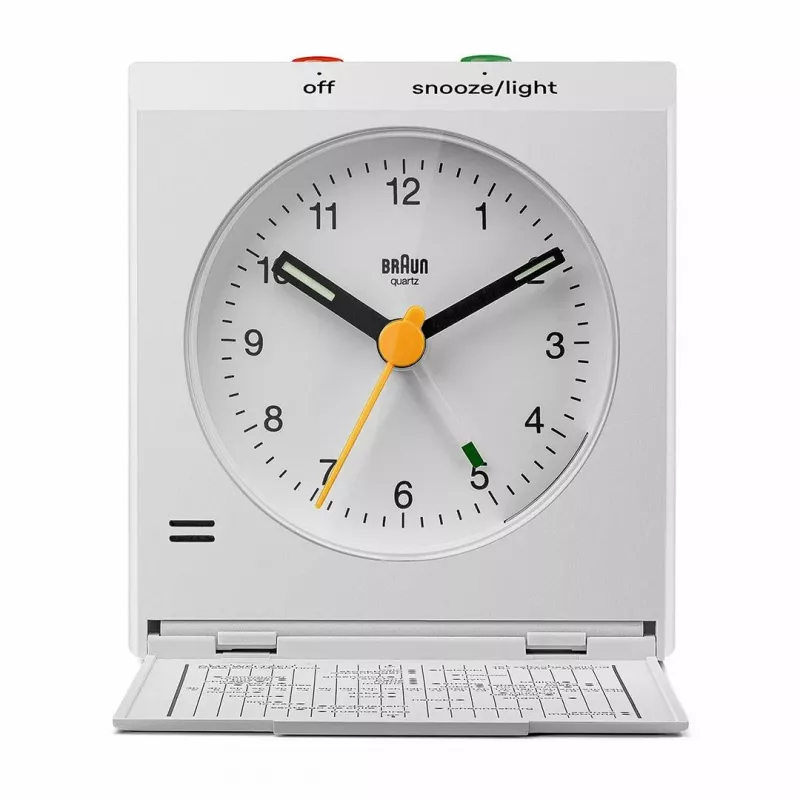 Braun BC05W wand-/tafelklok analoge klok rechthoekig wit