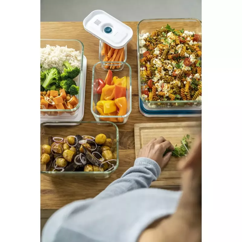 Container ZWILLING Fresh & Save rechthoekig 2,2 L transparant wit