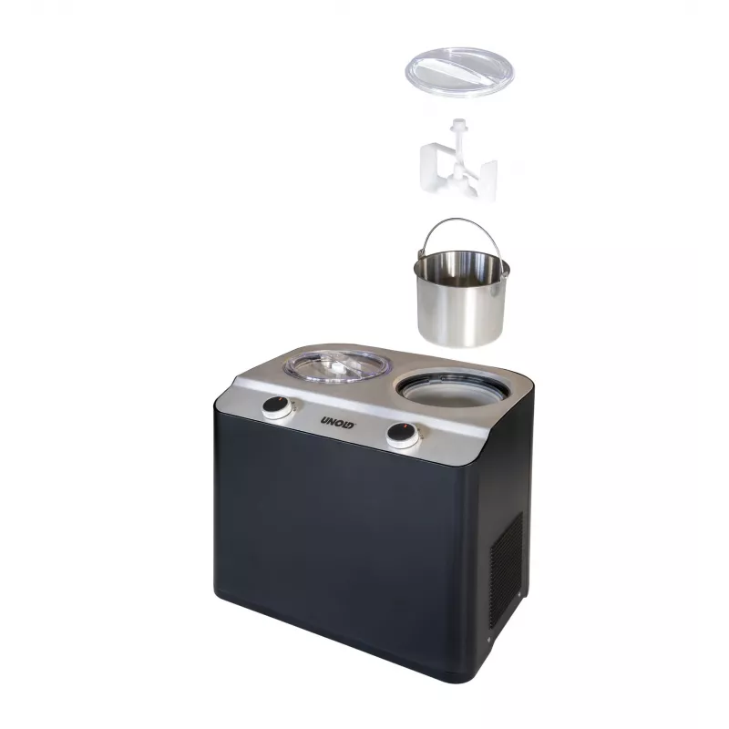 Unold Doppio compressor-ijsmachine 2,4 l 250 W zwart, satijnstaal