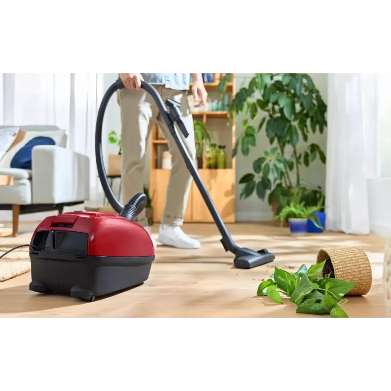 Steelstofzuiger Bosch Serie 4 BGD38RD1H, 600 W, 4 L stofzak, droogzuigen, rood