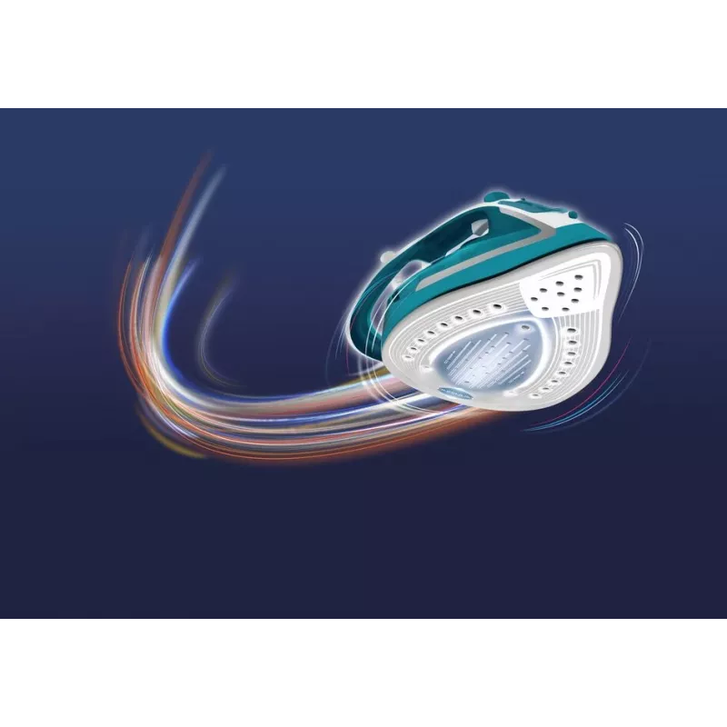 Tefal EasyGliss Plus FV5737 droog- & stoomstrijkijzer Durilium-strijkzool 2500 W turquoise, wit