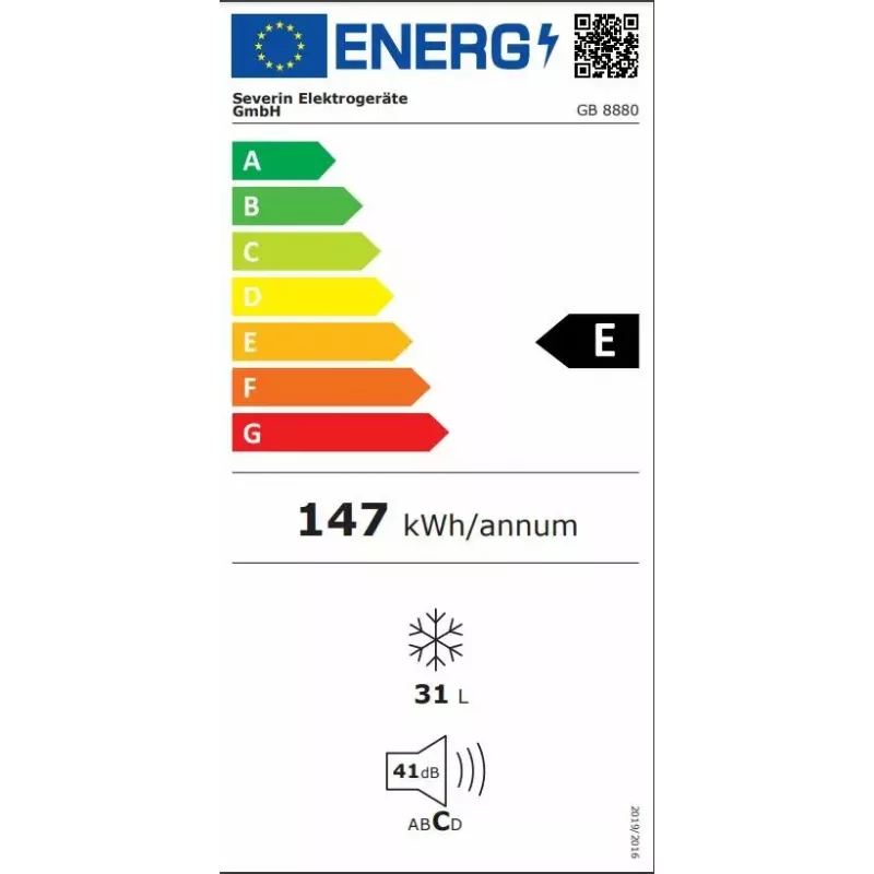 Severin GB 8880 vriezer vrijstaande vriezer onderbouwbaar 31 L