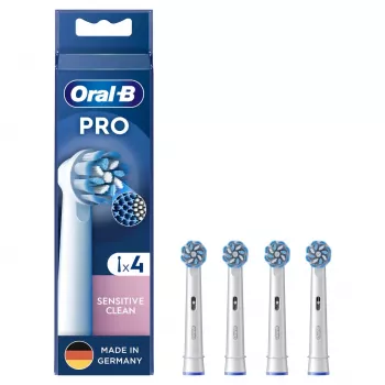 Tandenborstelkoppen Oral-B Sensitive Clean 4 stuks wit