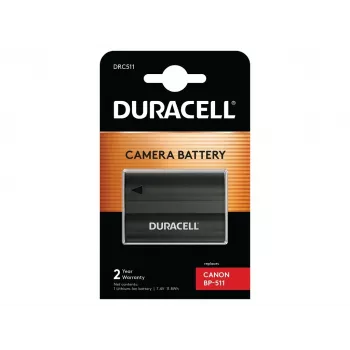Cameraccu Duracell DRC511, vervangt Canon BP-511/BP-512, 1600 mAh