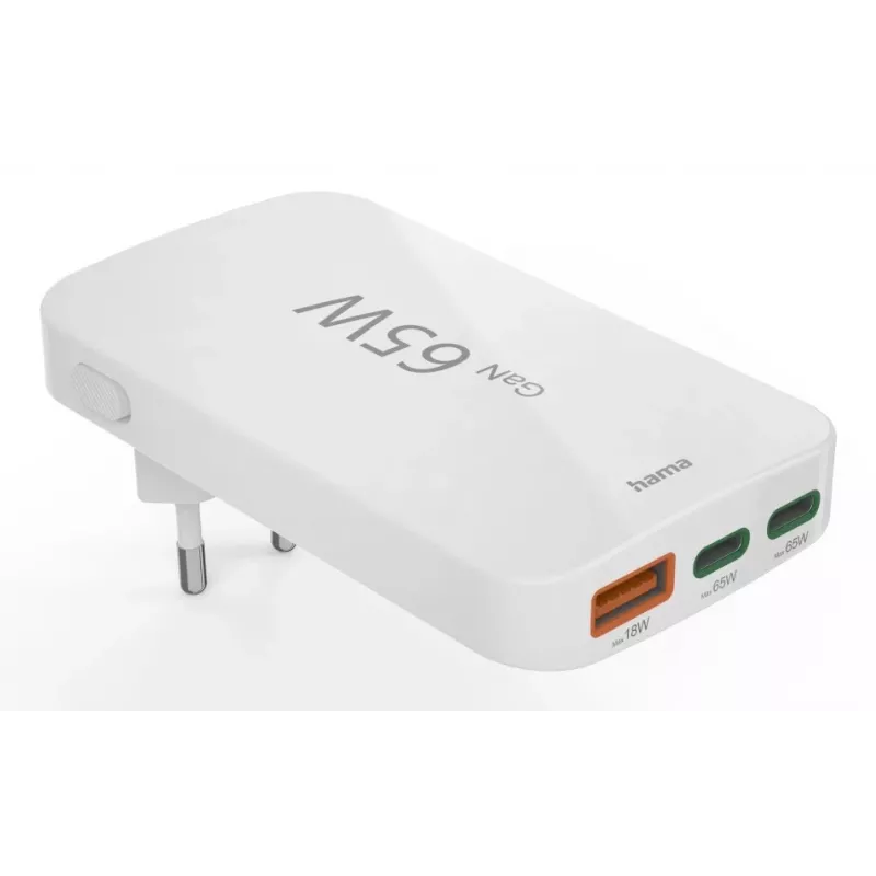 Hama 00201976 mobiele oplader laptop, powerbank, smartphone, tablet wit AC snelopladen binnen