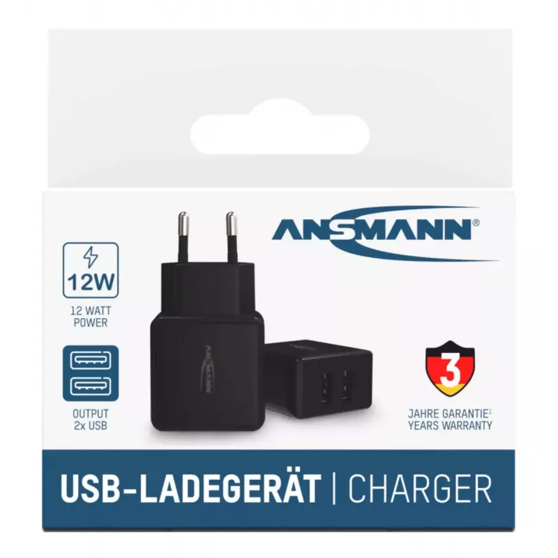 Oplader Ansmann HC212 Universal zwart AC voor binnen