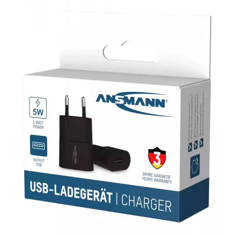 Oplader Ansmann HC105 Universal zwart AC voor binnen