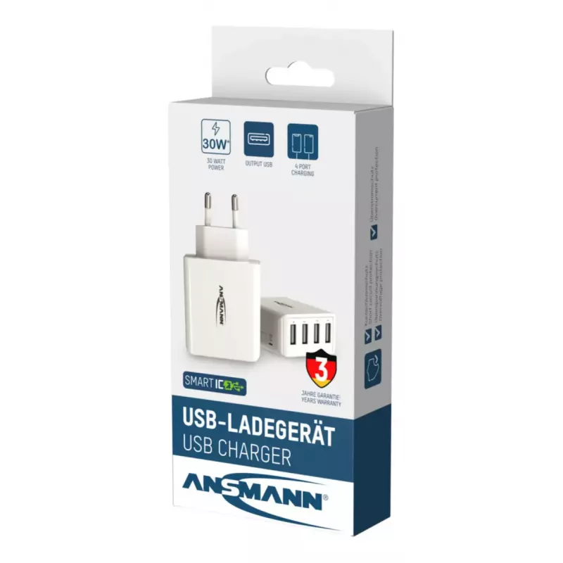 Oplader Ansmann HC430 Universal wit AC voor binnen