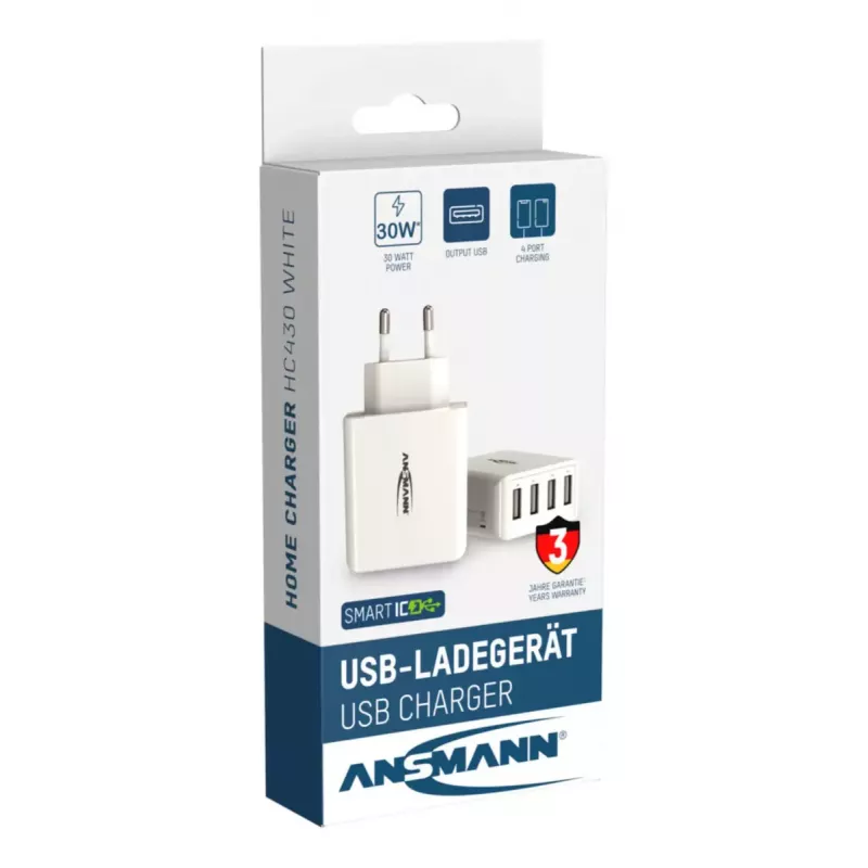 Oplader Ansmann HC430 Universal wit AC voor binnen