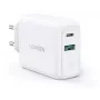 Ugreen 60468 oplader voor mobiele apparaten tablet, telefoon, Universal wit AC snelladen voor binnen