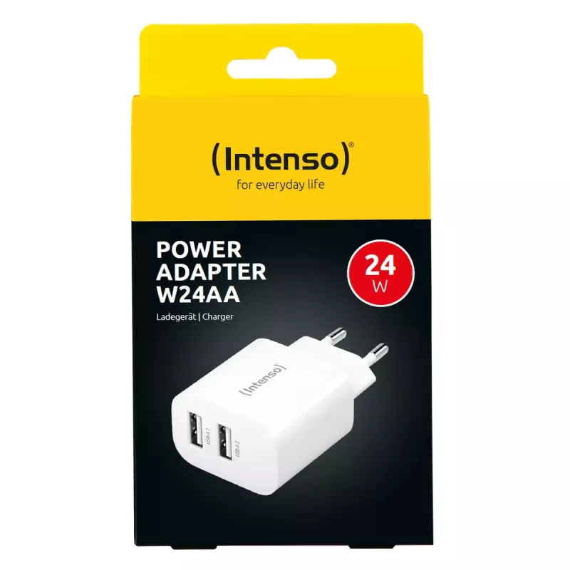 Oplader voor binnen Intenso POWER ADAPTER 2XUSB-A/7802412 Universal wit AC