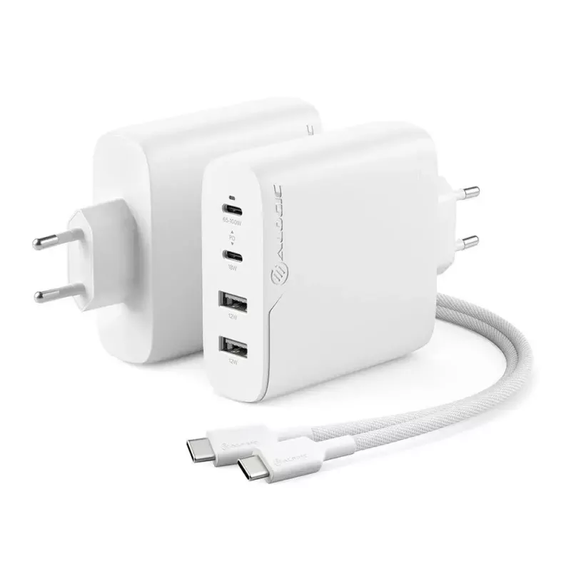 Oplader ALOGIC 4X100 Universal wit USB voor binnen