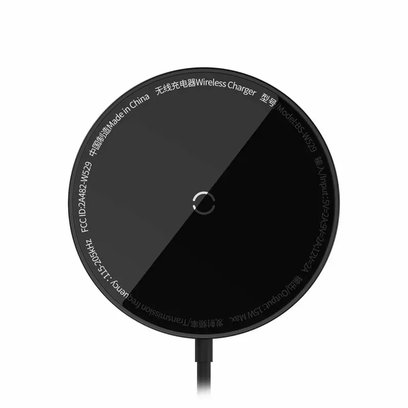 Oplader Baseus CCJJ040001 draadloos indoor USB zwart voor smartphones