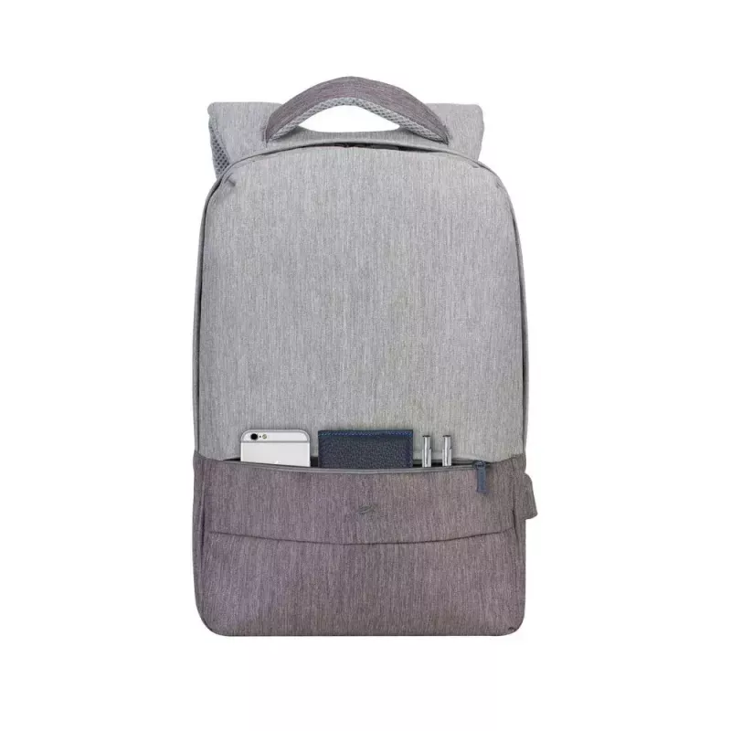 Rivacase 7562 Prater diefstalbestendige laptoprugzak 15,6 inch (39,6 cm), grijs/mocha
