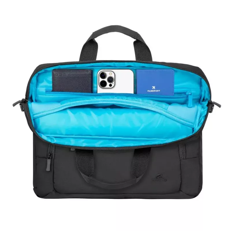 Rivacase 7521 Alpendorf ECO laptoptas 13,3–14 inch (35,6 cm), canvas, zwart