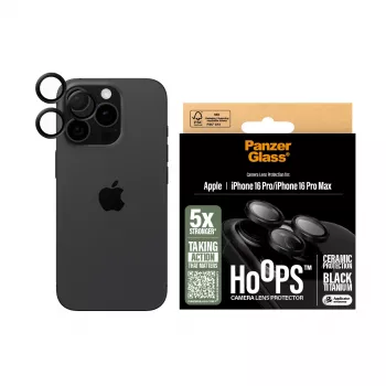 PanzerGlass ® Hoops® keramische camera-objectiefbescherming iPhone 16 Pro | 16 Pro Max