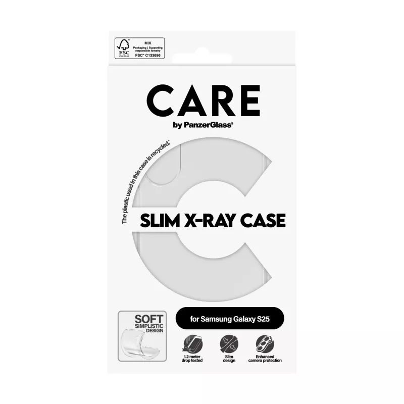 PanzerGlass CARE X-Ray Soft hoesje voor Samsung Galaxy S25, transparant