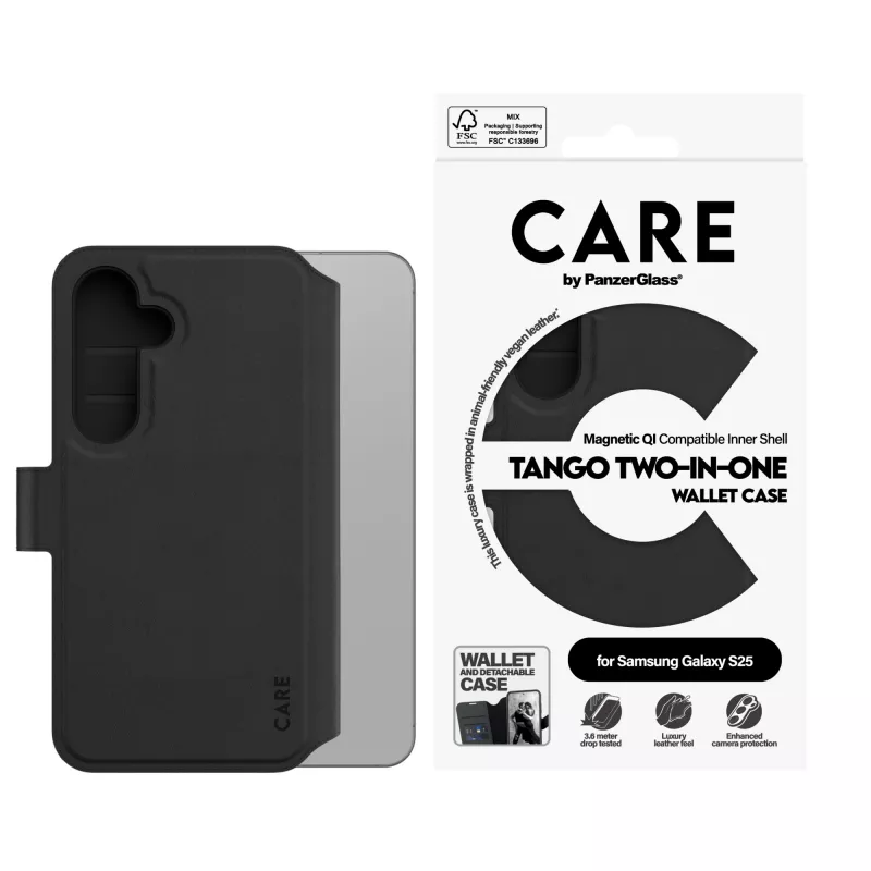 Hoesje PanzerGlass CARE by Feature Case Tango Two-in-One Wallet Qi compatibel Samsung Galaxy S25
