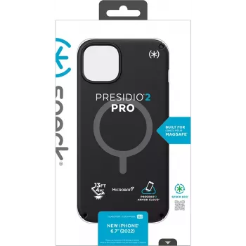 Speck Presidio2 Pro + MS Apple iPhone 14 Plus/15 Plus zwart – met Microban robuust beschermhoesje