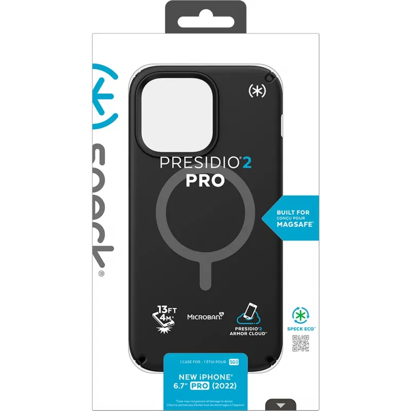 Speck Presidio2 Pro + MS Apple iPhone 14 Pro Max zwart – met Microban hoesje