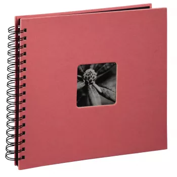 Hama Fine Art Spiraalfotoalbum, 28 x 24 cm, 50 zwarte pagina's, Flamingo
