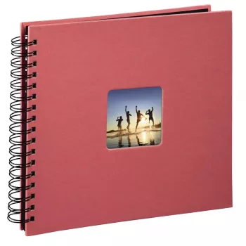 Hama Fine Art Spiraalfotoalbum, 28 x 24 cm, 50 zwarte pagina's, Flamingo