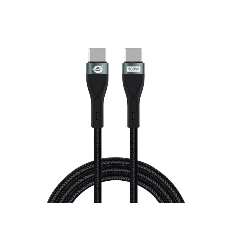 Conceptronic ETTA01B12 USB-C-C PD 3.0 100W snellaadkabel 1,2 m, 20V 5A, 480 Mbit/s, E-Mark