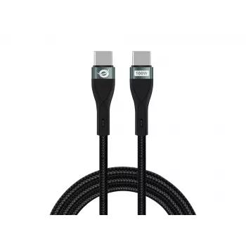 Conceptronic ETTA01B20 USB C-C PD 3.0 100W snellaadkabel 2M, 20V 5A, 480Mbps, E-Mark