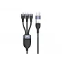 Conceptronic ETTA06B15 USB 3-in-1 PD 3.0 100W snellaadkabel 1,5 m, 20V 5A, 480 Mbit/s, E-Mark