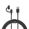 USB-kabel Native Union BELT-ULC-CS-BLK-NP 2 m USB-A naar USB-C/Micro-USB-A/Lightning zwart