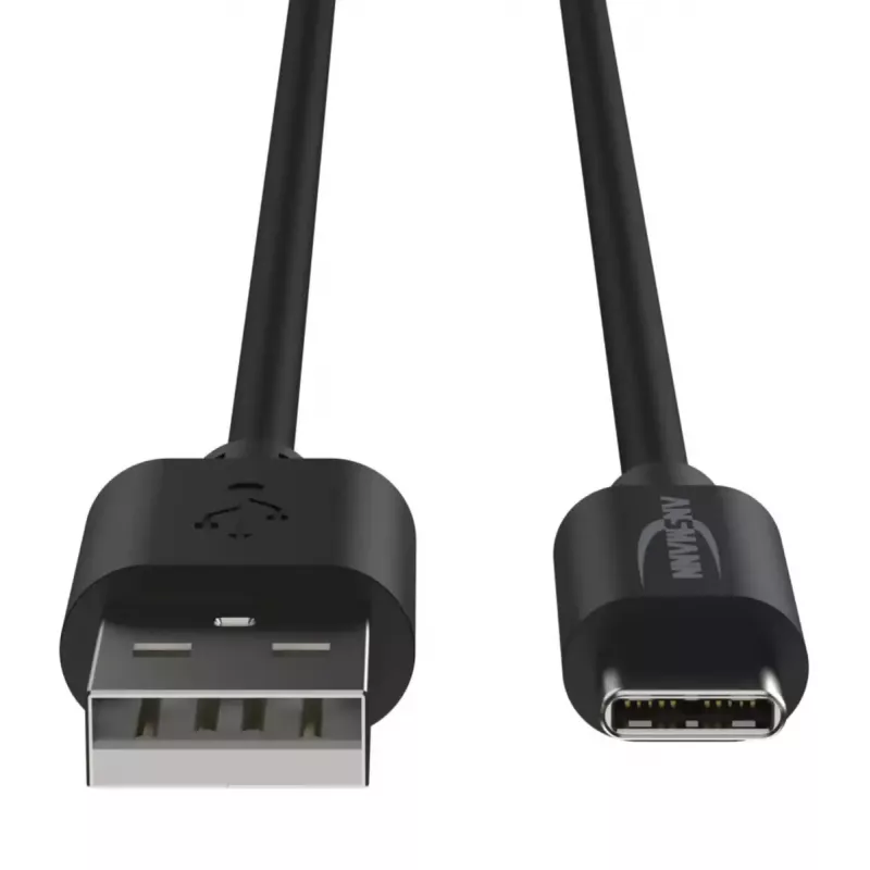 USB-kabel Ansmann 1700-0130 1 m USB-A USB-C zwart
