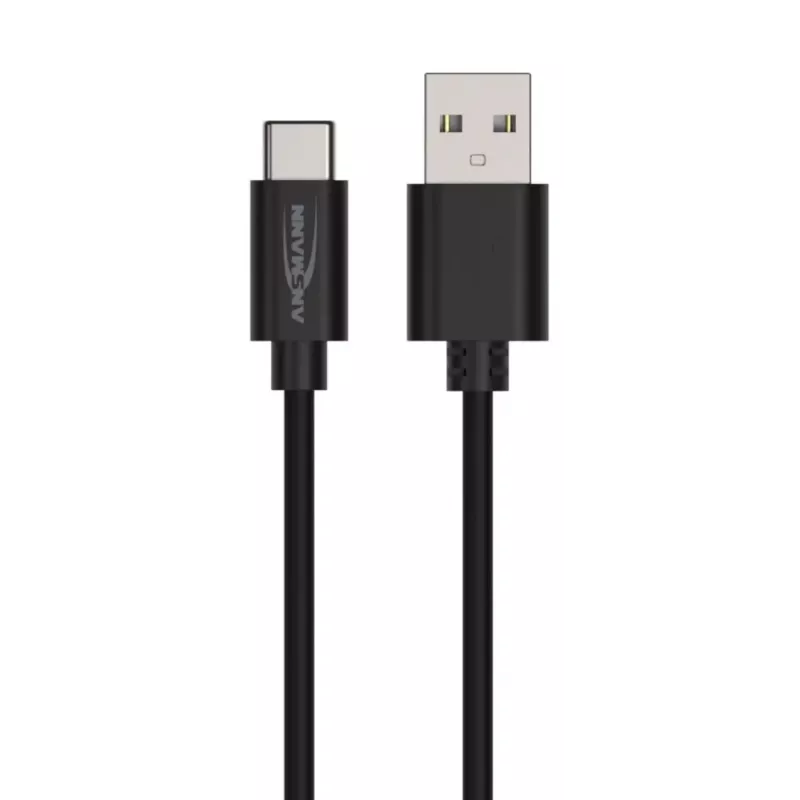 USB-kabel Ansmann 1700-0130 1 m USB-A USB-C zwart