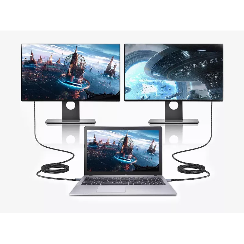 Conceptronic USB-C-naar-HDMI-kabel, stekker naar stekker, 4K 60Hz, 2 m, USB Type-C, HDMI, stekker, stekker, recht