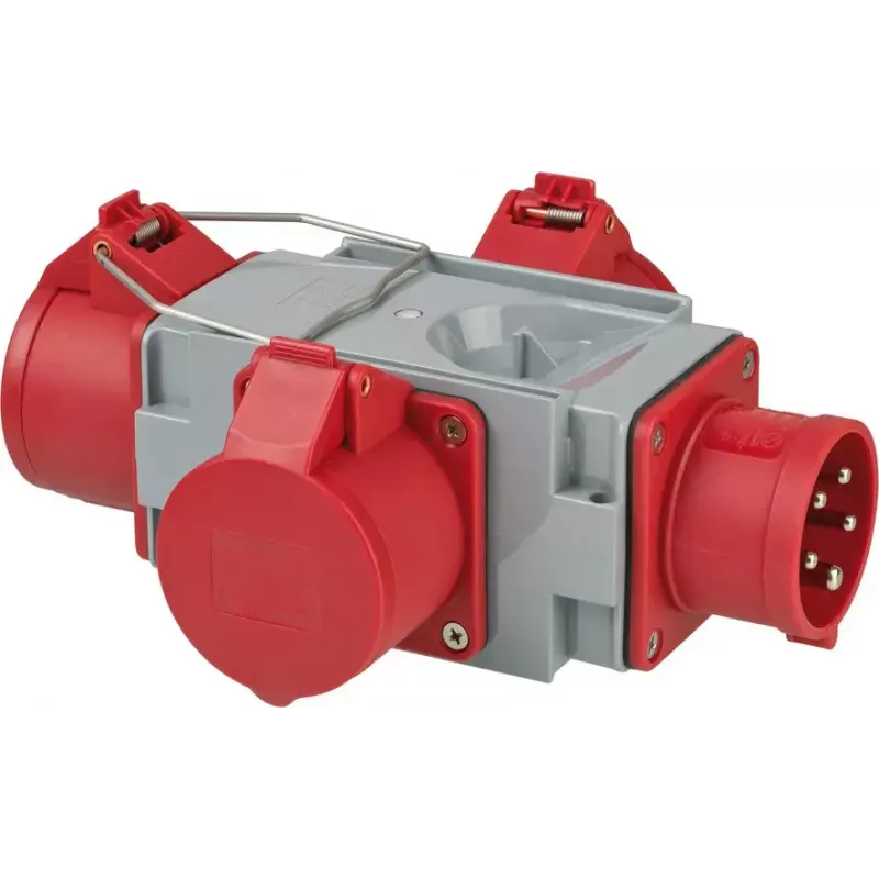 Netstekker-adapter Brennenstuhl 1081640 400V 16A grijs rood
