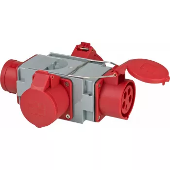 Netstekker-adapter Brennenstuhl 1081640 400V 16A grijs rood