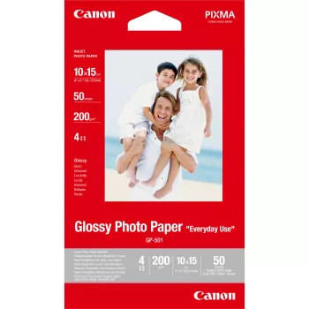 Canon GP-501 Glossy Photo Paper 4x6 inch - 50 vel, glanzend, 200 g/m², inkjet, 50 vel, 102 mm, 152 mm