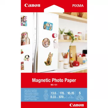 Canon MG-101 magnetisch fotopapier, 4x6 inch, 5 vel