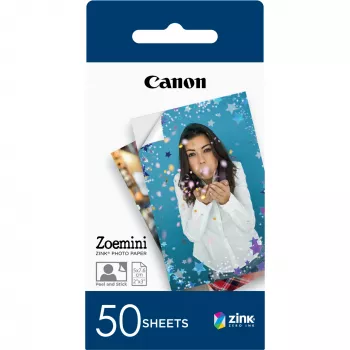 Canon ZINK™ 2“x3” fotopapier x50 vel, 5x7,6 cm, 2x3 inch, wit, 50 vel