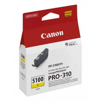 Canon PFI-5100 Y inktpatroon 1 stuk origineel geel
