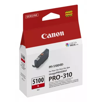 Canon PFI-5100 R inktpatroon 1 stuk origineel rood